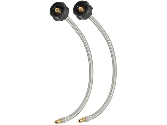 Braided Propane Pigtail Hose, 2pk for RV Regulators