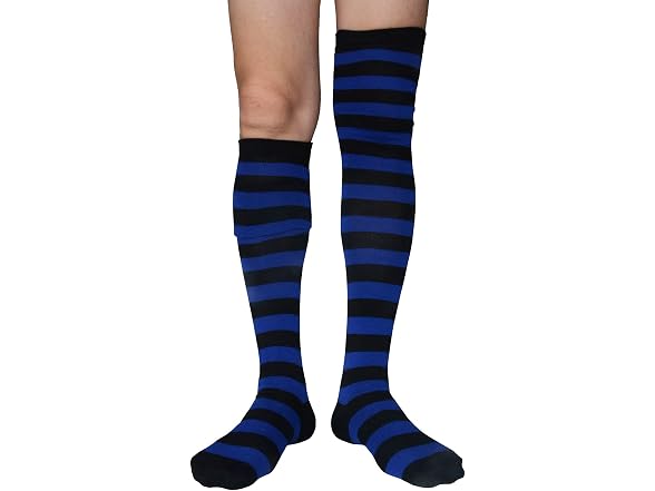 spomei Womens Thigh High Socks Striped