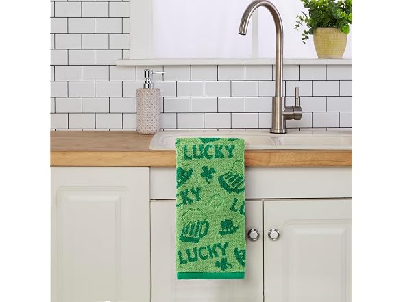 SKL Home St. Patrick's Day Lucky Jacquard 100% Cotton