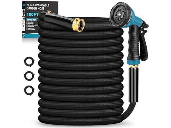 BAZOLOTA Garden Hose 100FT Non-Expanding