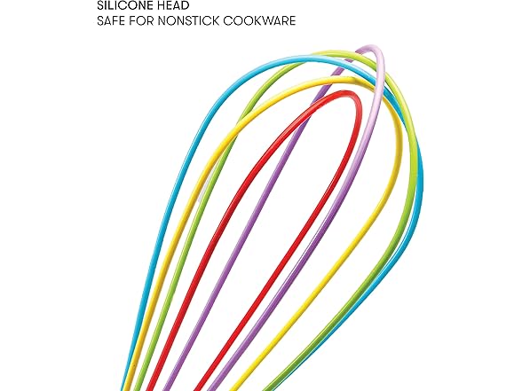 Cooking Light 2 Piece Silicone Whisk Set