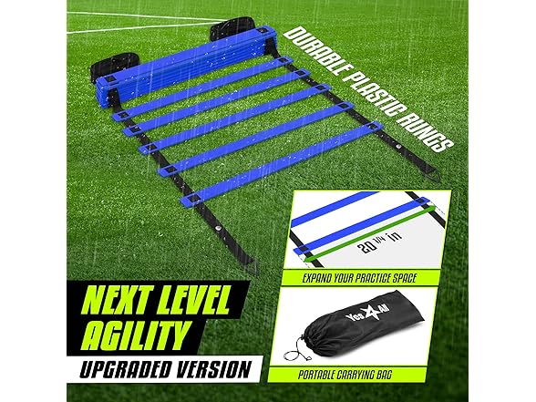 Yes4All Speed Agility Ladder 8 Rungs Blue