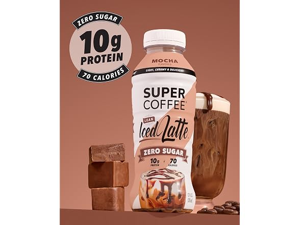 12pk SUPER COFFEE, Keto Protein Coffee Iced Mocha