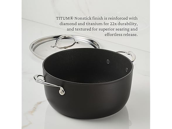 Hestan TITUM Fusion 8 Quart Nonstick Stock Pot with Lid