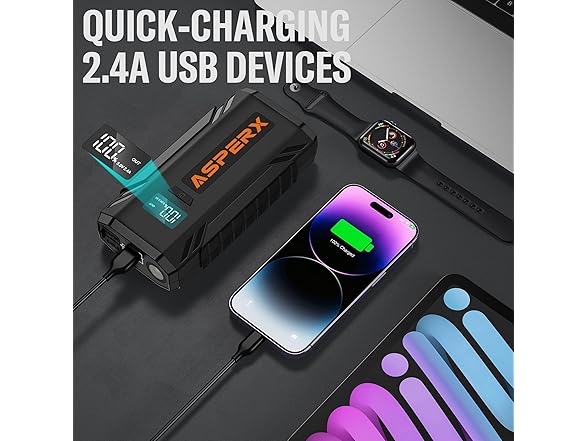 ASPERX Car Jump Starter, 2000A