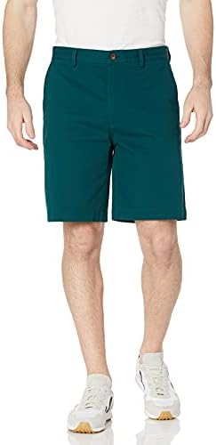 Amazon Essentials Men's Classic-Fit 9" Chino Short, Dark Green, 29