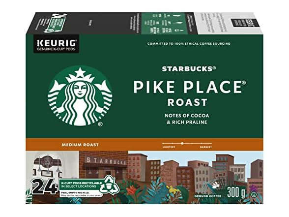 Starbucks Pike Place K-Cups, 24ct