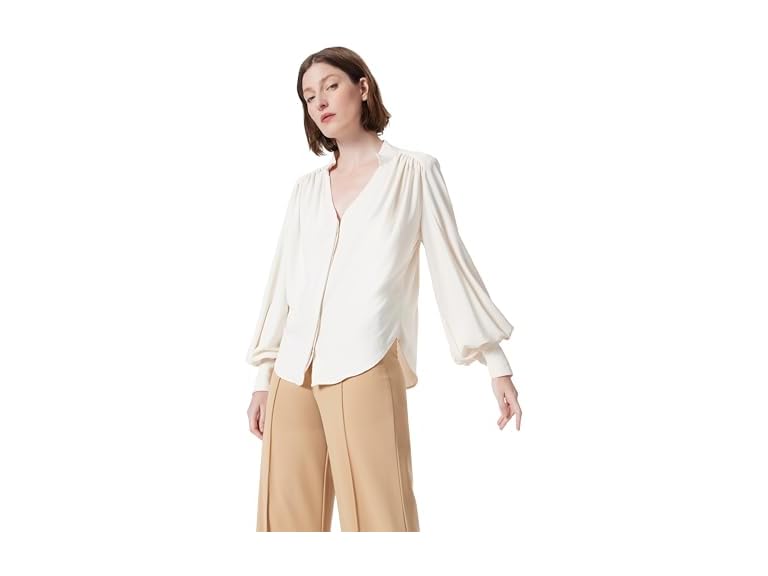 DEE OCLEPPO Women's Jane Long Sleeve Button Front Blouse Standard