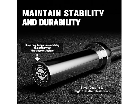 RITFIT Olympic Barbell Bar | 4Ft | 2In