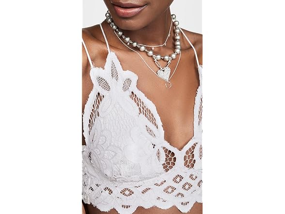 Free People Women (L) Adella Bralette Light Grey
