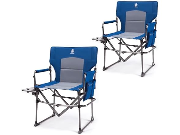 EVER ADVANCED Blue Camping Chair 2 Pack