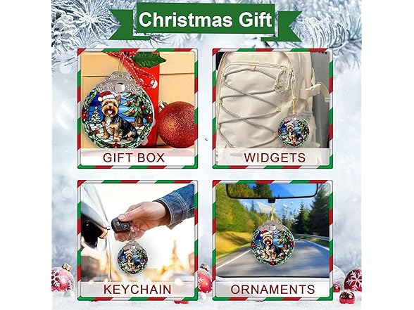 Tipbrol Yorkshire Dog Christmas Ornament