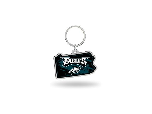 Philadelphia Eagles State Shape Keychain