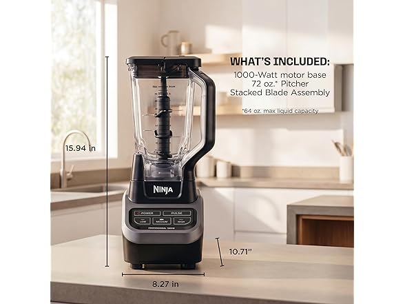Ninja BL610 Professional 72 Oz Countertop Blender 
