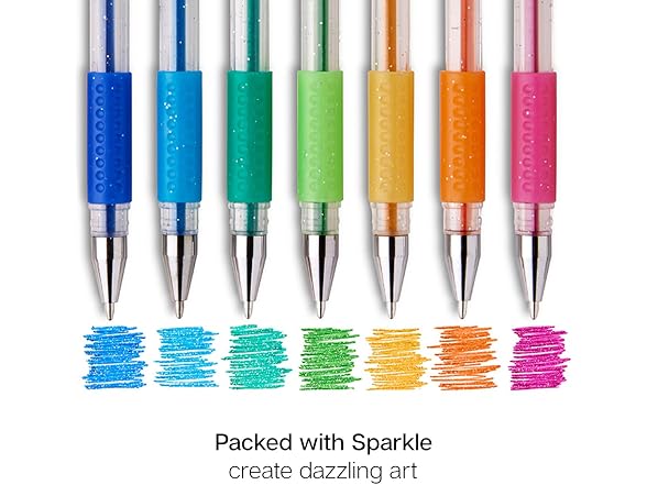 KINGART 400-12 Comfort Grip Gel Pens, Set of 12