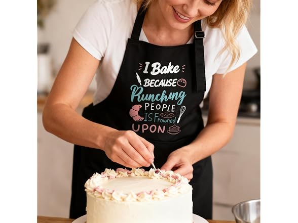 Defresit 2pcs Funny Apron Set Multicolor