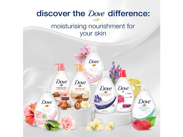 3PK Dove Renewing Raspberry Body Wash with Lime