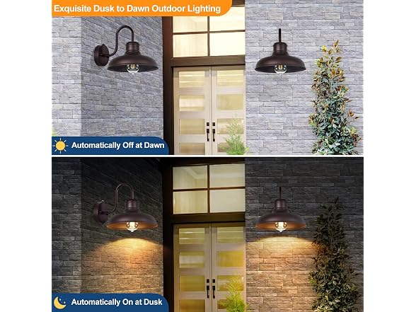 TOBUSA 2-Pack Wall Sconces Dusk to Dawn