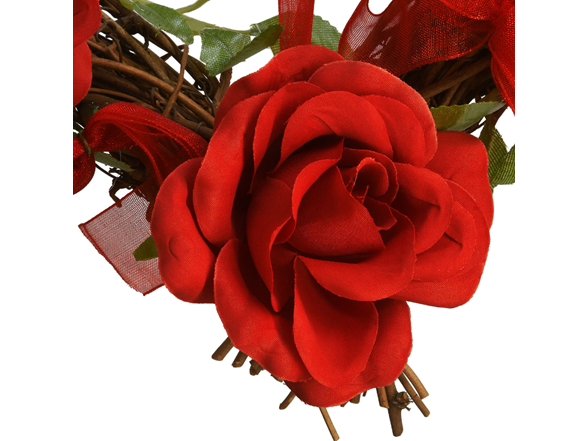 Valentine's Floral Heart Rose Wreath