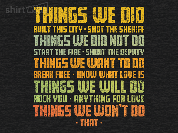 Things We Did