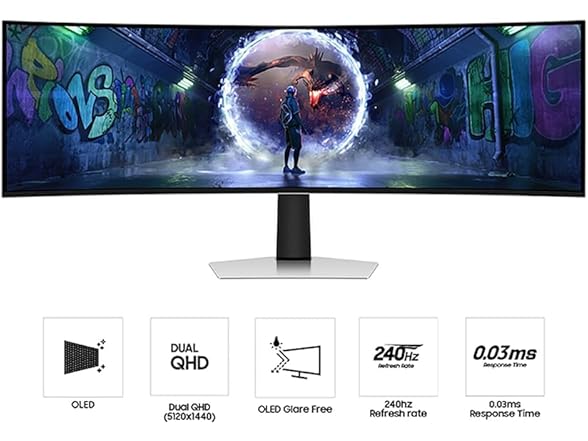 Samsung 49" OLED DQHD Curved Monitor | LS49DG934SNXGO