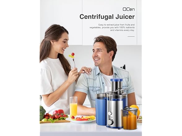 Qcen 800W Centrifugal Juicer Blue