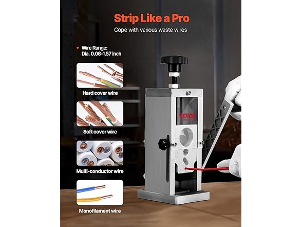 VEVOR Hand-Operated Wire Stripper