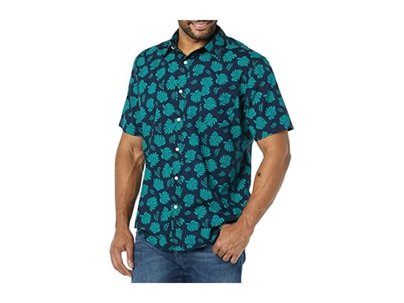 Navy/Teal Blue, Palm Leaf