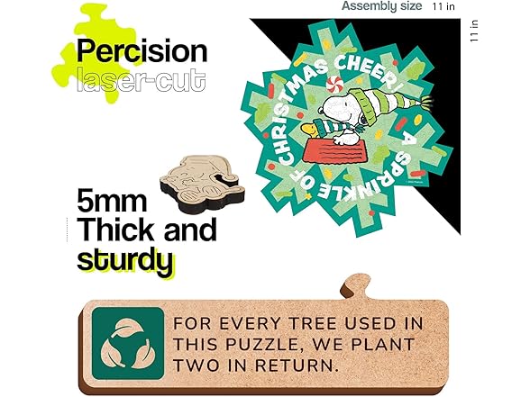 WOODLUX Peanuts Snoopy Puzzle for Adults