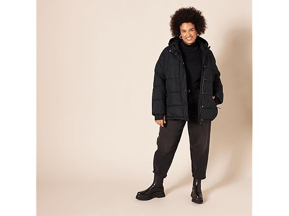 Amazon Essentials Womens Quilted Hooded Puffer Coat (2XL)