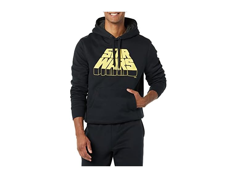 Amazon Essentials Disney | Marvel | Star Wars Men's Sherpa-Lined Pullover Hoodie Sweatshirt, Star Wars Logo, X-Small