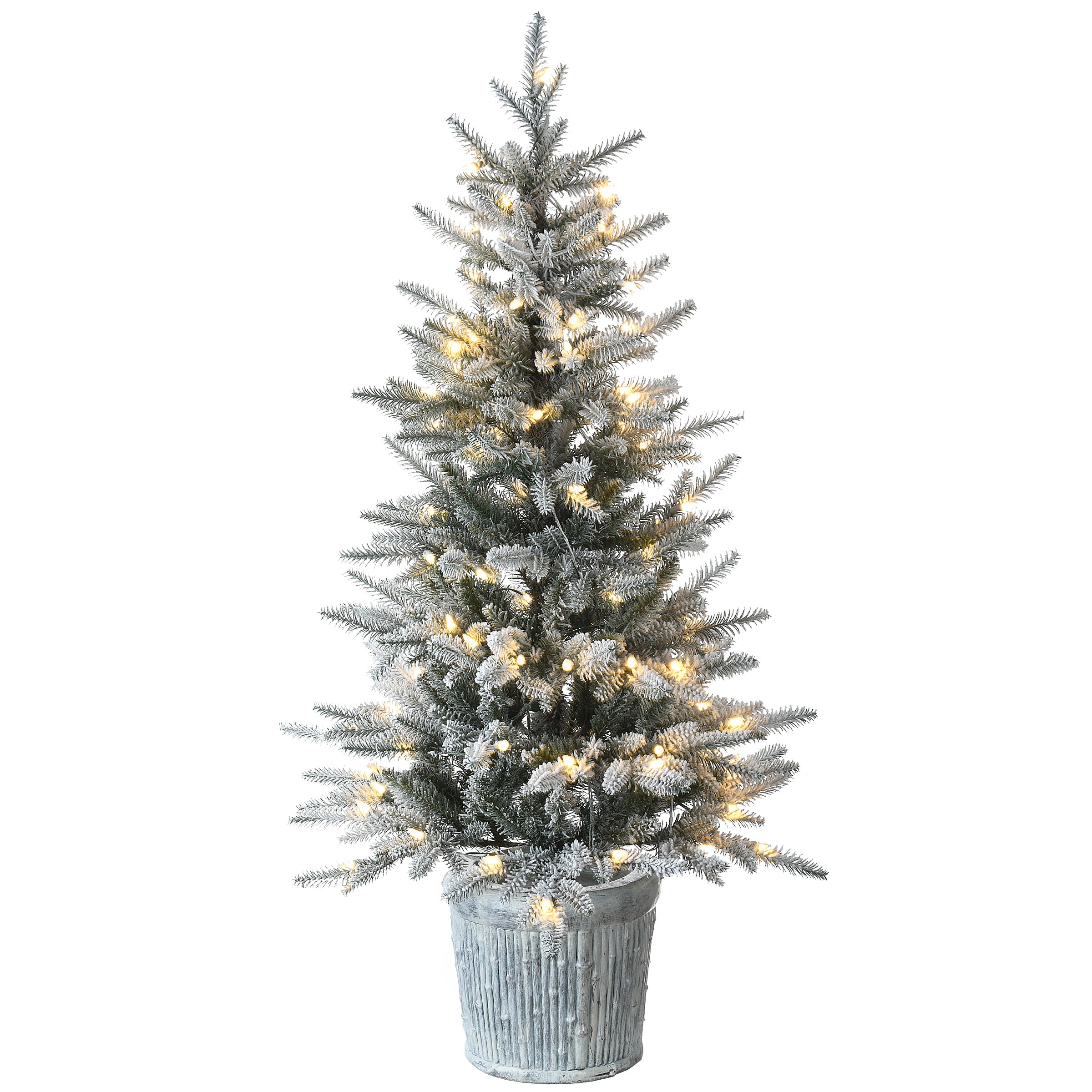 National Tree Company 4.5 ft. Pre-Lit Snowy Alpine Tree - Gallery 2