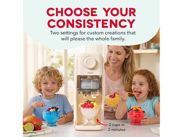 Dash Pro Shaved Ice Machine, Adjustable Blade, Cream