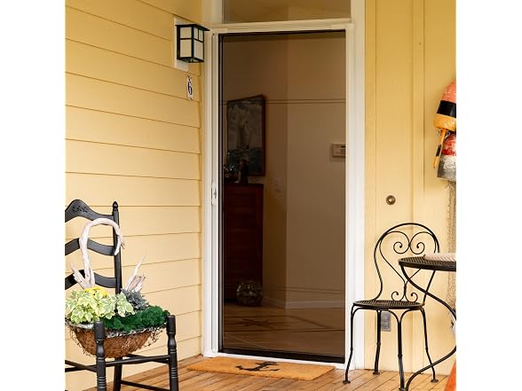 Brisa White Retractable Screen Door 80"