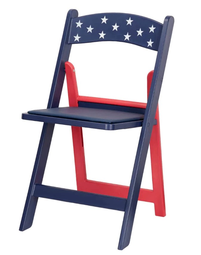 Red White and Blue Old Glory Resin Folding Chair, 4 Chair Pack - Gallery 7