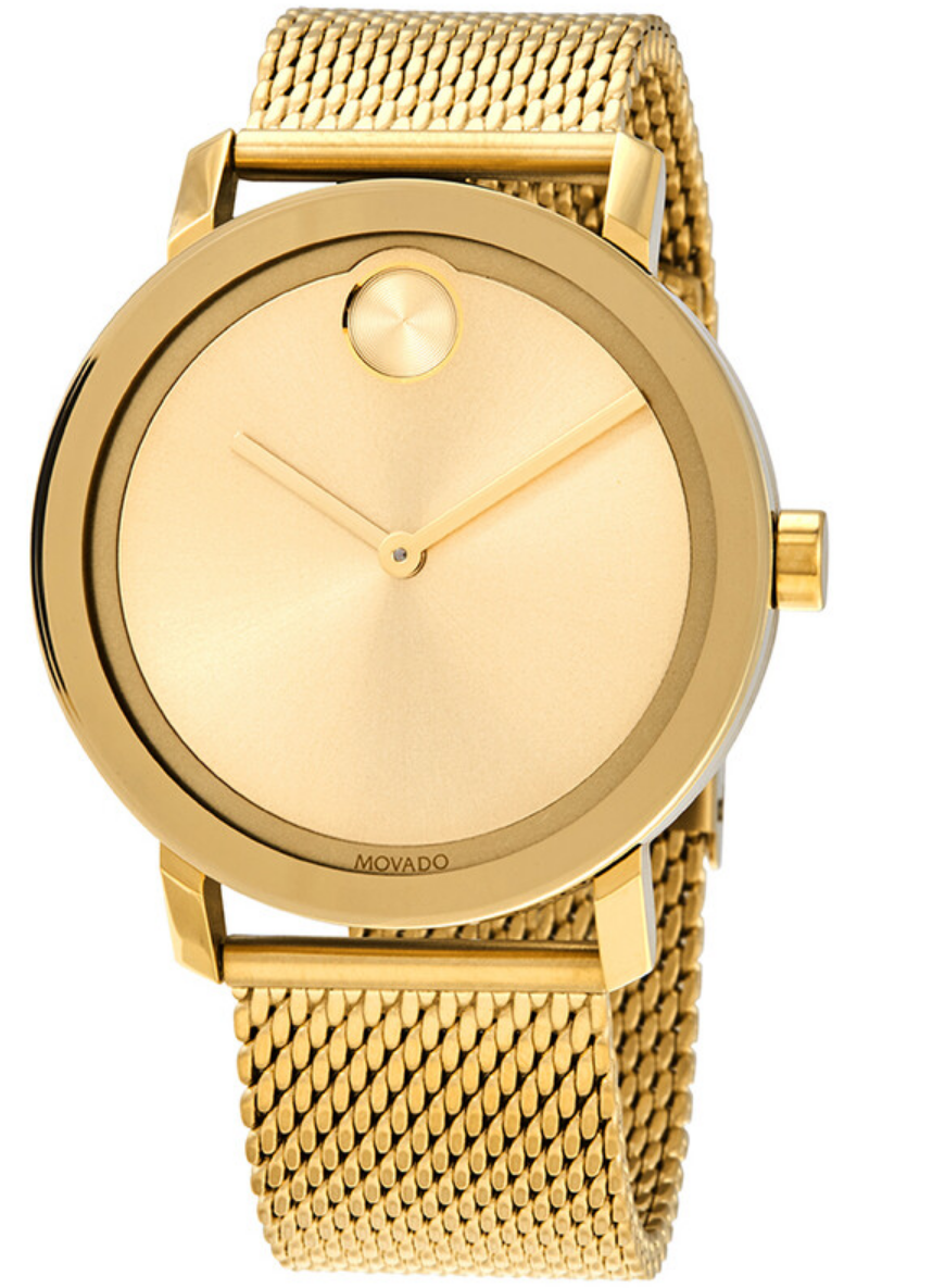 Movado Bold Pale Gold Sunray Dial Men's Watch - Gallery 2