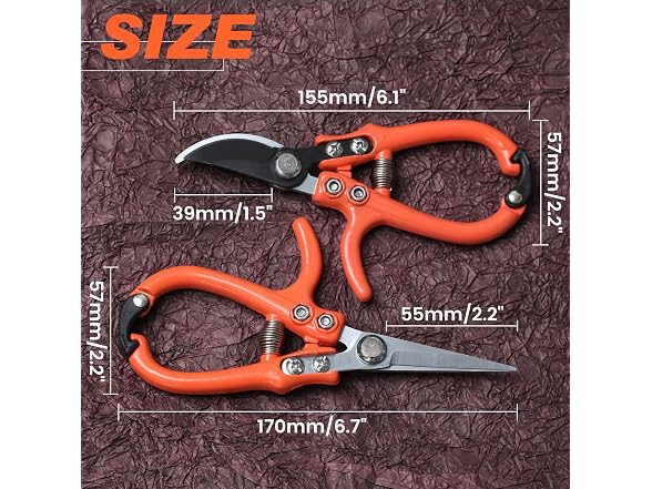 LEONTOOL GAR-103 Garden Pruning Shears Set, 2 Pcs