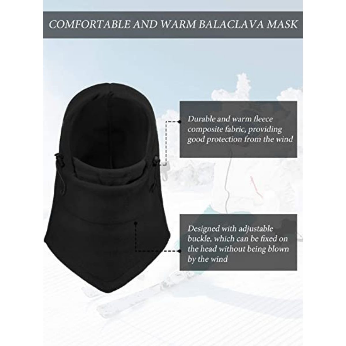 (3-Pack) Unisex Fleece Balaclava Winter Hat Mask - Gallery 5