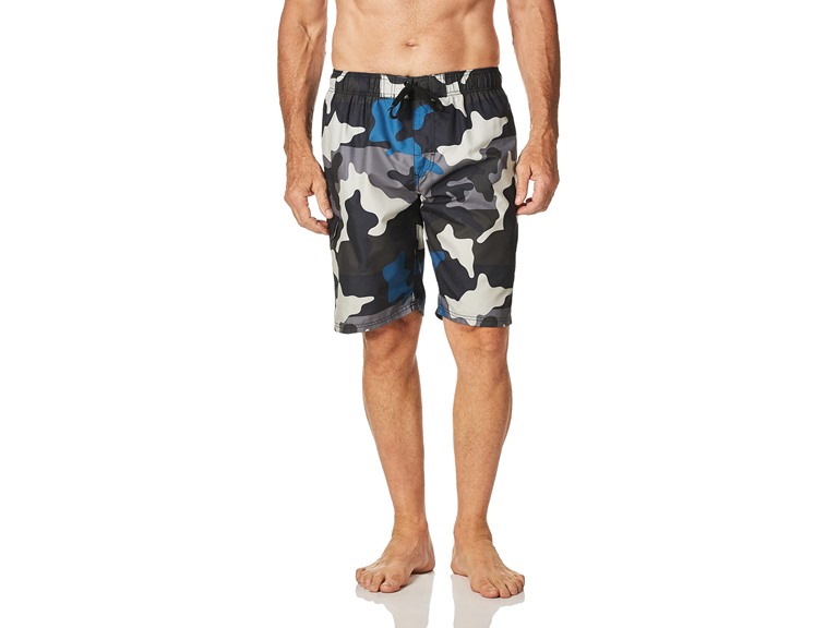 Kanu Surf Miles Swim Trunks (Regular & Extended Sizes), Surf Camo Black, Large