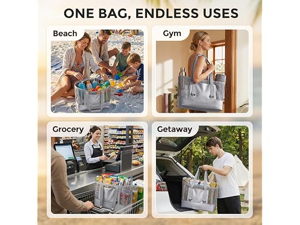 OnWander 50L Grey Mesh Tote Bag