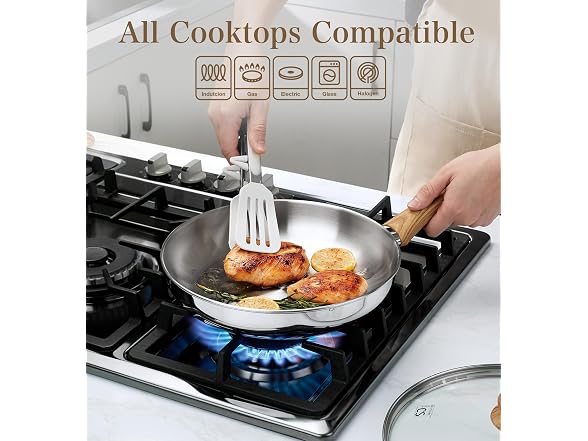 Stainless Steel Frying Pan Set