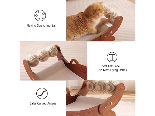 Cat Scratch Pad with Replacement Scratching Felt