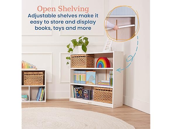 ECR4Kids Classic Bookcase, 36in, White