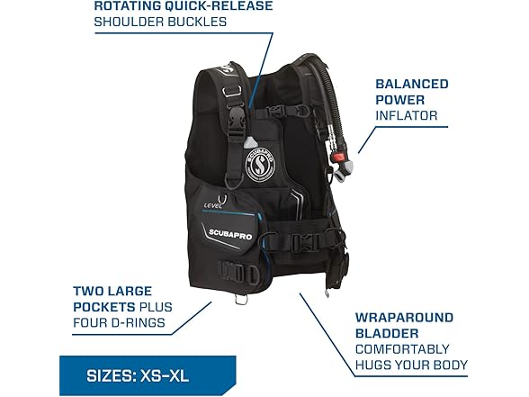 SCUBAPRO Level Front Scuba Diving BCD (XS)