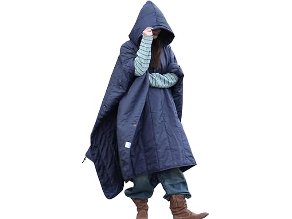 DUKUSEEK Waterproof Stadium Blanket Blue