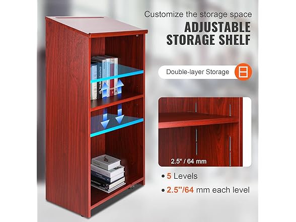 VEVOR Rolling Podium Stand