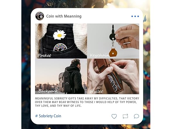 IELCJJ Delicate 10 Month Sobriety Coin