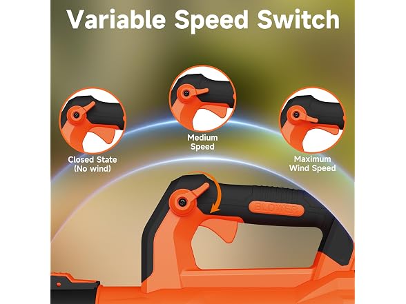 QIYORL Cordless Leaf Blower Orange