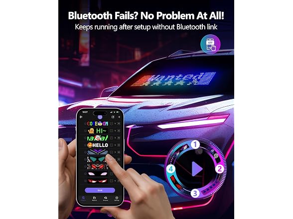 JDVOOTD Devil Eyes Car Windshield LED