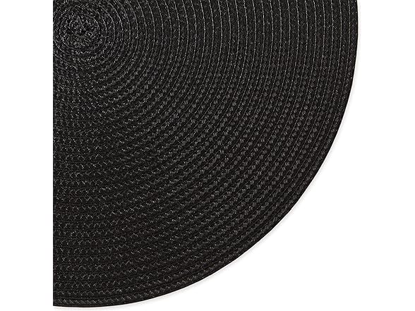DII Woven Indoor/Outdoor Placemat Set, Round